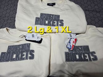 Houston Rockets L & XL Pro Standard Cropped Sweatshirt $70 Retail