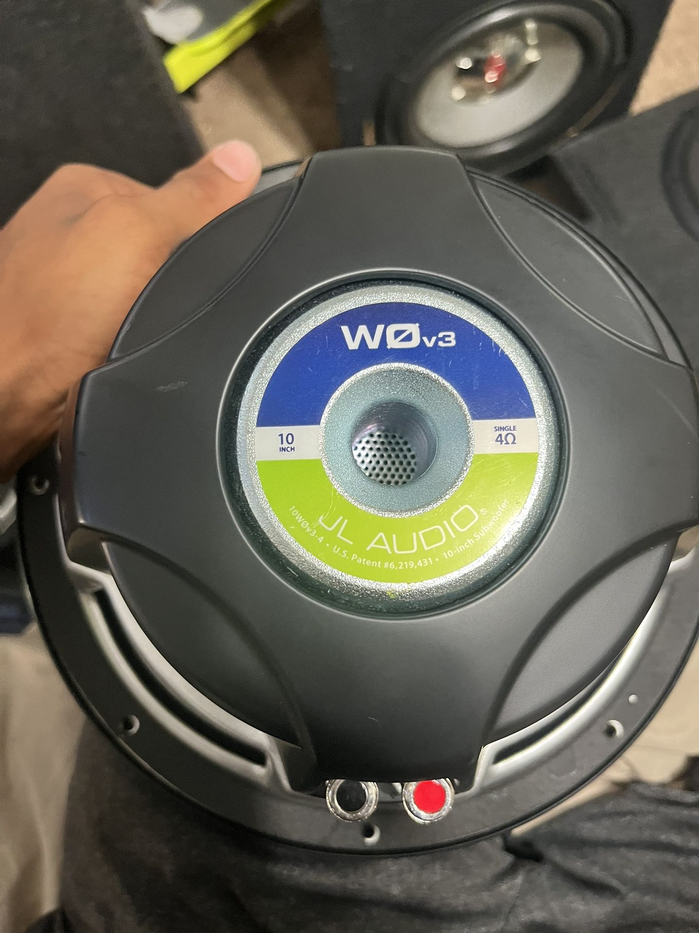 2 Wøv3 10 Inch Jl Audio Speakers, Black Housing Case , Jl Audio Speaker