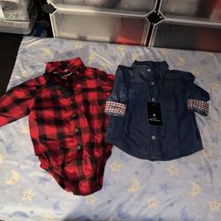 2 12 month dress shirts