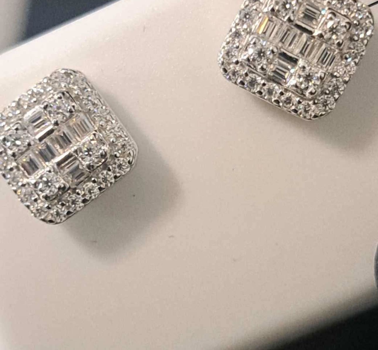 925 sterling silver 1carat moissanite earrings