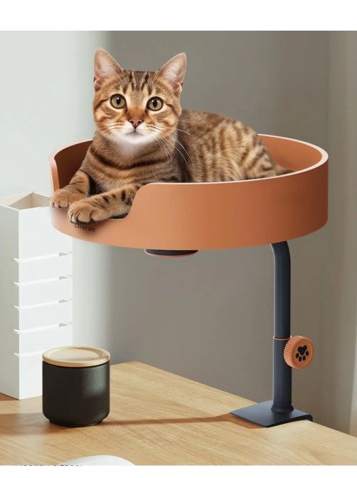 Desk-Mounted Cat Bed