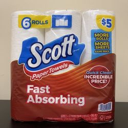 Scott Paper Towels 6 Rolls 