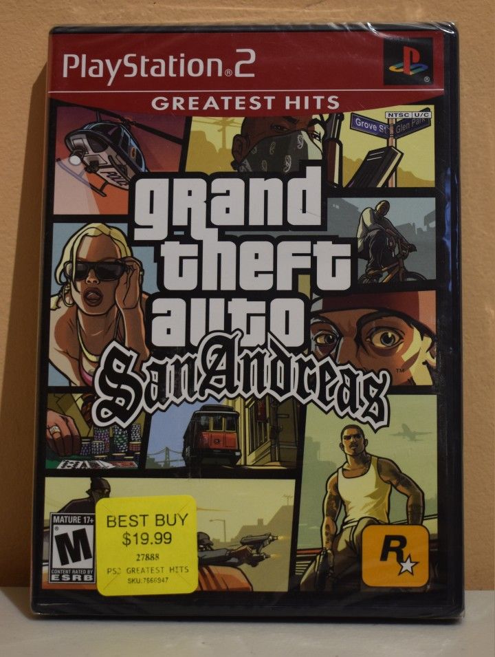 PS2 PlayStation 2 Grand Theft Auto San Andreas Greatest Hits Sealed