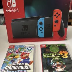 Nintendo switch With Two Games In Box 