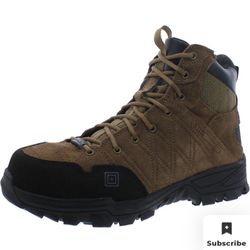 5.11 Men's Cable Hiker Carbon-tac Safety Toe Boots Military and Tactical Size 8 
