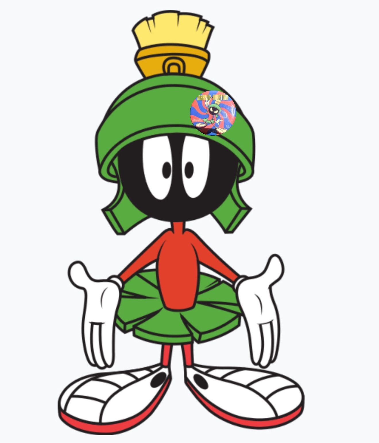 Warner Bros 1995 Marvin The Martian Pinback Button, 2.25”