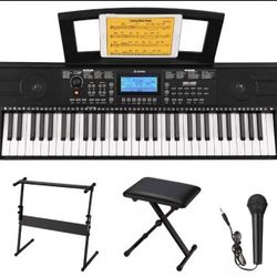 Donner Keyboard Piano, 61 Key Piano Keyboard, Full Size