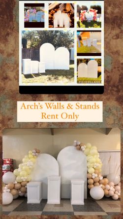 Archs Walls , stands & Tables And Chairs