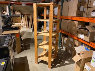 Handmade Wooden Garage Shelf Organizer