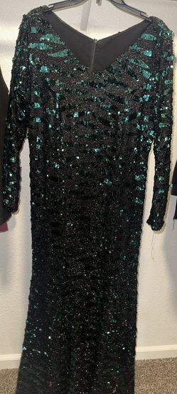 Black and Dark Green Dress