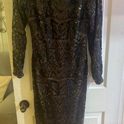 Black Glitter Dress Size Large
