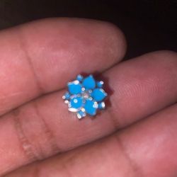 Pandora, blue flower charm