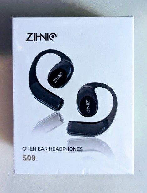 *BRAND NEW, IN BOX* ZIHNIC TRUE WIRELESS OPEN EAR HEADPHONES S09 - BLACK