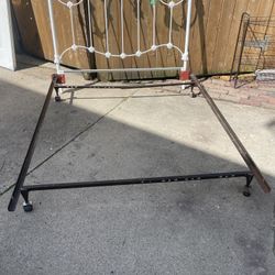 Vintage Heavy Metal Ornate Bed Headboard, and Metal Frame 57wide, 55 high, very strong, $50