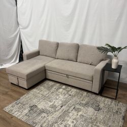 Sleeper Sectional Sofa Set Beige