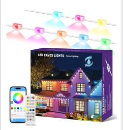 Permanent Outdoor Lights for House, 200ft Christmas RGB+IC Lights
Outdoor Permanent Lights, 16 Million Colors, App/Remote Control, IP67 Waterproof, Ch