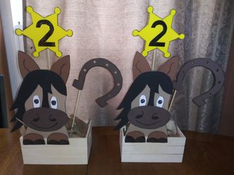 Centros De Mesa Y Dulceros.tema Vaquero.