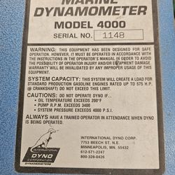 Marine Boat Dynamometer Model 4000 