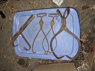 Antique ice tongs