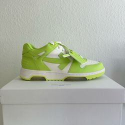 Off-White "Out Of Office" Sneakers - White/Light Green - Size 11 (EU 44)