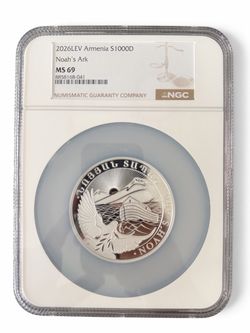 2026 Armenia Noah's Ark Silver Coin NGC MS69