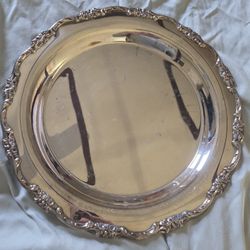 vintage silver-plated platter or tray made by the International Silver Company. 