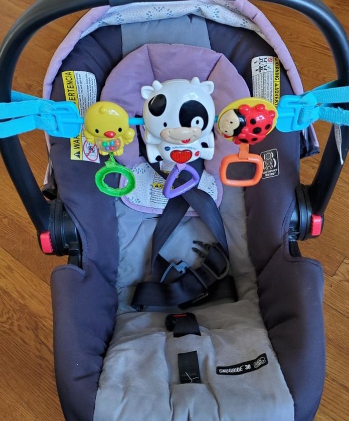 Car Seat With Head Support And Toys