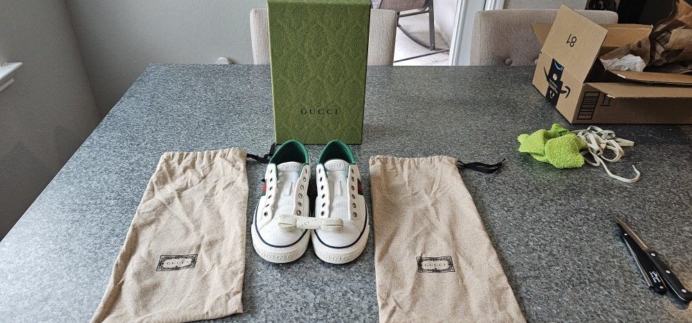 White Gucci 1977 Tennis Shoe