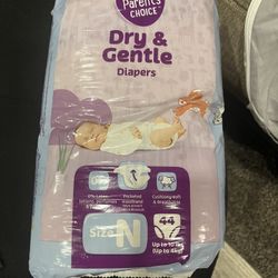 Newborn diapers, pack of 44