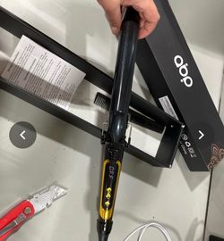 abp 1.25 Inch Curling Iron Extra Long Barrel with Clamp Instant Heat to 450