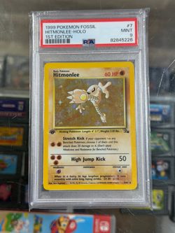 Hitmonlee 1st Edition Fossil PSA 9