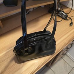Black Patent Bag