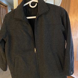 Boys Wool Gray Dress Coat Size 8-10