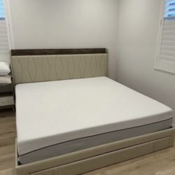 Purple King Mattress + Storage Bed Frame Set