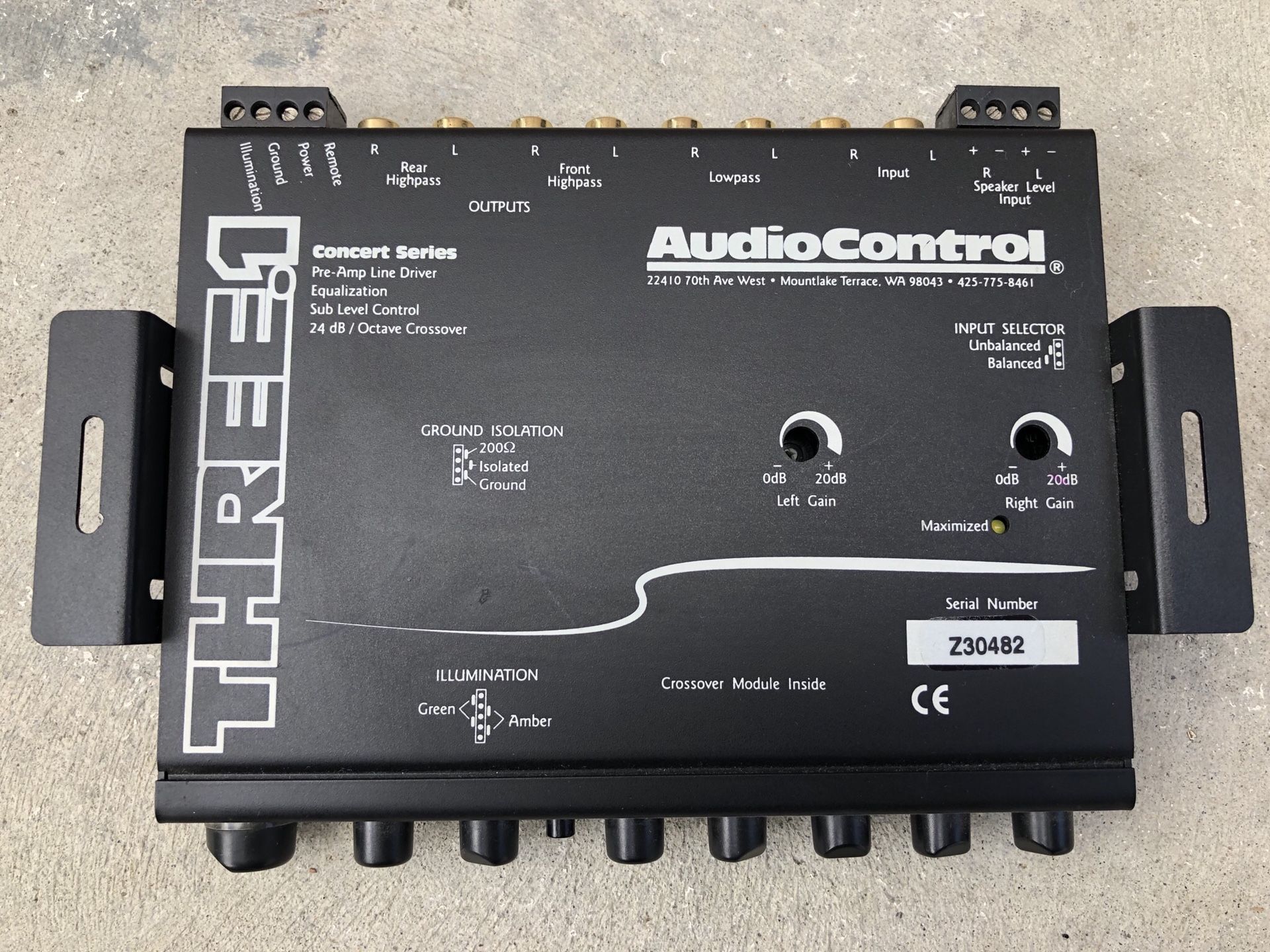 AudioControl THREE.1 In-dash equalizer with 2-way crossover