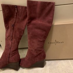 Cole Haan Cora Suede Boots With Nike Air Technology - Women Size 7.5