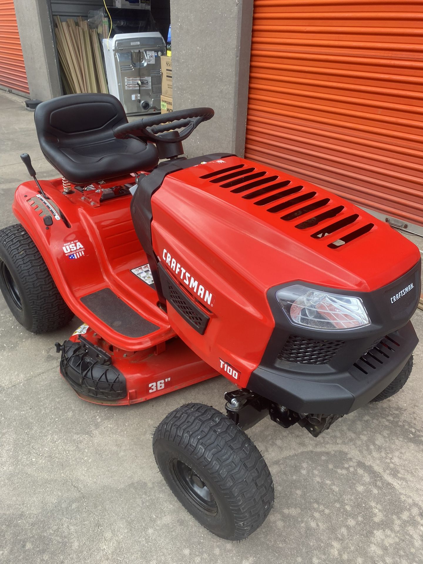 Needs Belt,,CRAFTSMAN T100 36-in 11.5-HP Gas Riding Lawn Mower $1375.00 !!!!!AFFIRMED!!!!!