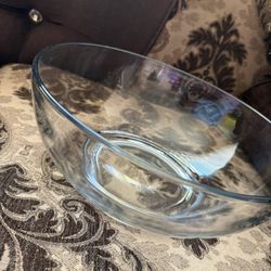 Heavy Thick Clear Serving Bowl 