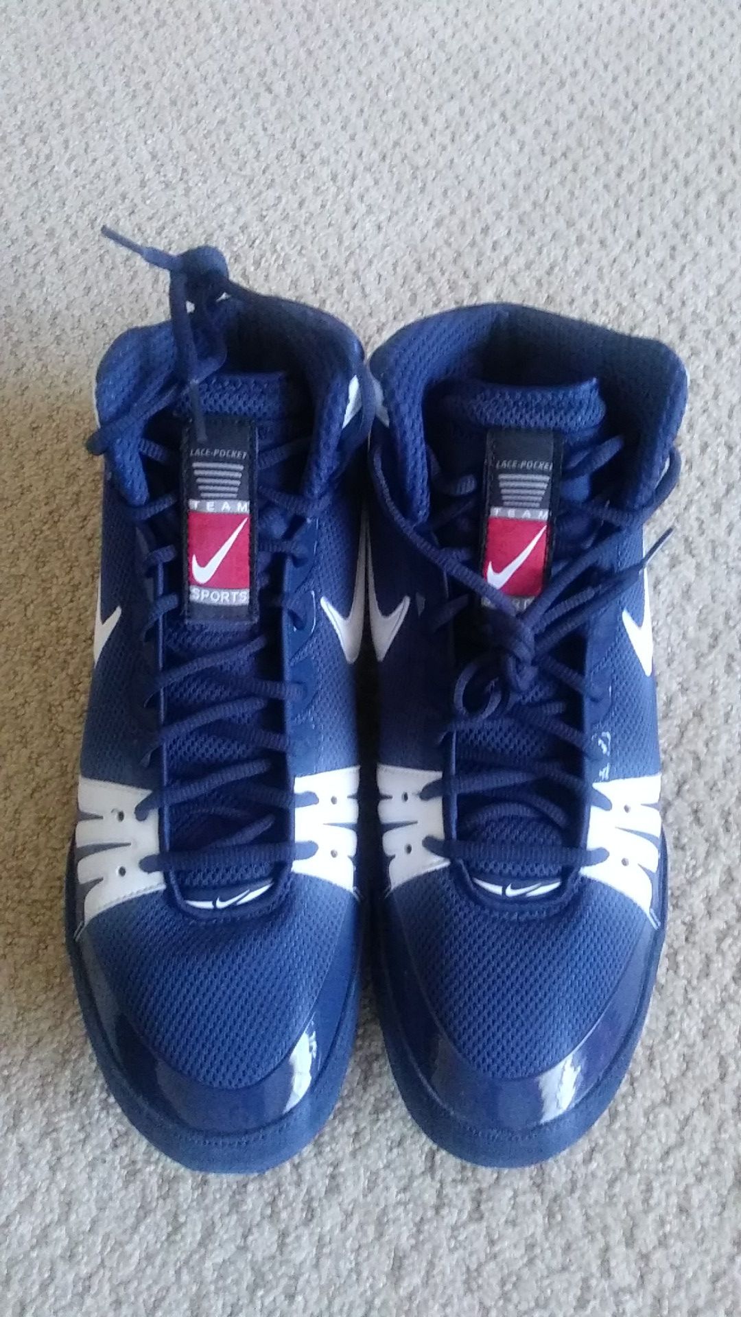 New Nike Freek Wrestling Shoes Navy Blue & White 316403 411 Size 13