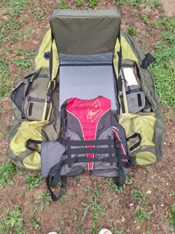 U-shaped inflatable float tube is a Classic Accessories Cumberland model, featuring integrated storage pockets and a mesh https://offerup.com/redirect