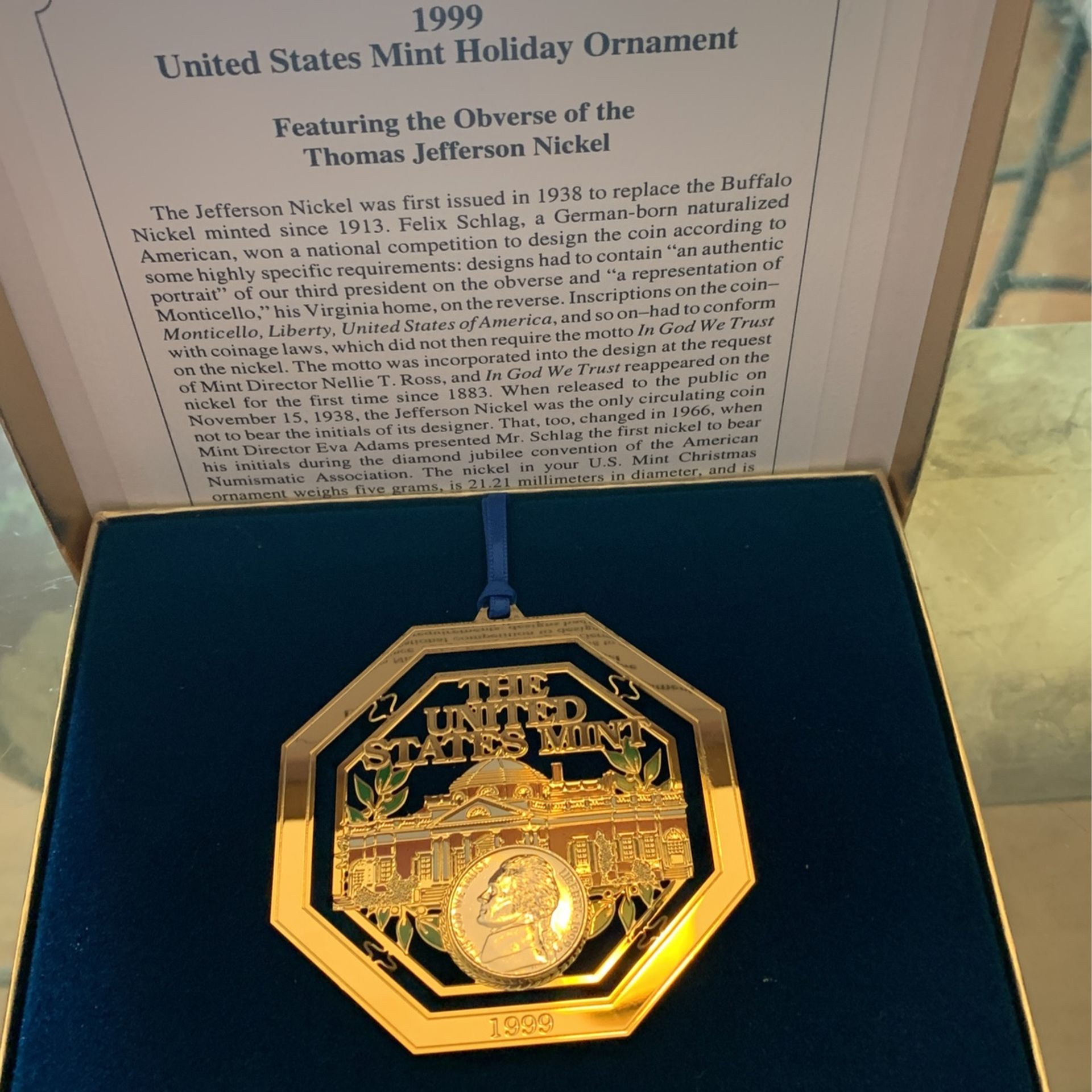 Us Mint Christmas Ornaments 1996/1997/1999