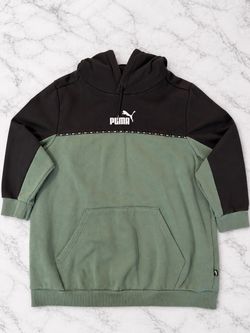 Puma Men’s Black & Sage Green Color-Block Hoodie XXL