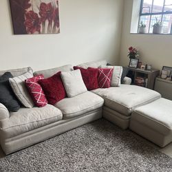 Used Couch w/ Chaise & Ottoman 