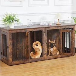 Furniture Style Dog Crate for 2 Rooms