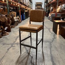 Top Grain Leather and Metal Bar Chair - Columbia