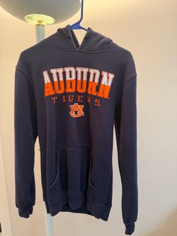 Auburn Tigers navy hoodie, embroidered appliqué AUBURN TIGERS and AU logo
