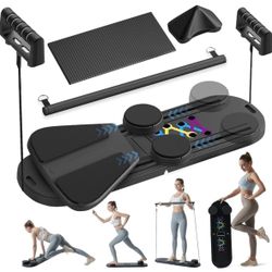 Pilates Reformer Set - Ab Trainer Machine - Ab Roller - Core Strength - Home Gym 