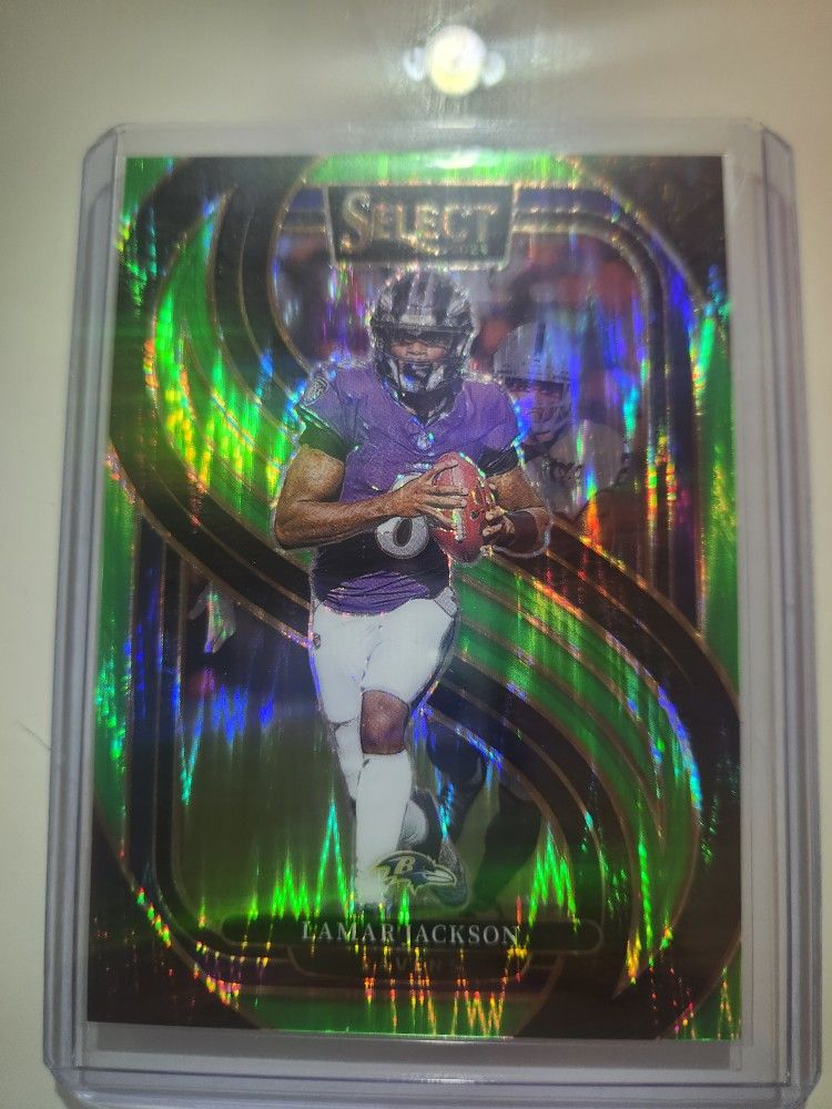 2024 Select Lamar Jackson Green Shock Prizm #121