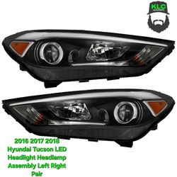 2016 2017 2018 Hyundai Tucson LED Headlight Headlamp Assembly Left Right Pair