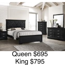 King Bed, Dresser, Mirror, Chest & Nightstand 🔸💥